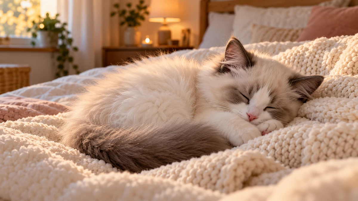Ragdoll Kedisi ilan — uyuyan Ragdoll yavru ilan fotoğrafı